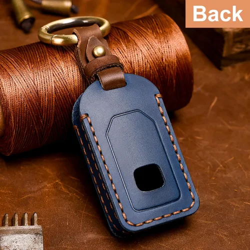 Vista 4 de OLLEN Funda para llavero de cuero genuino sin tornillos, compatible con Honda Accord Civic CRV Pilot Odyssey Passport 2015-2021, etc, protector