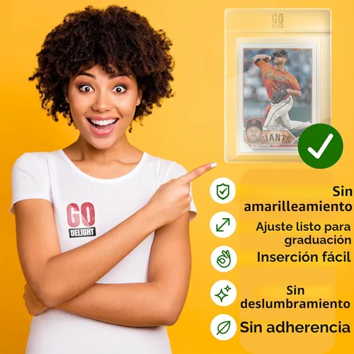 Vista 6 de Tarjeteros semirrígidos para PSA, SGC, BGS, CSG – 100 paquetes – Fundas para tarjetas de béisbol – 50 tarjeteros para tarjetas intercambiables + 50