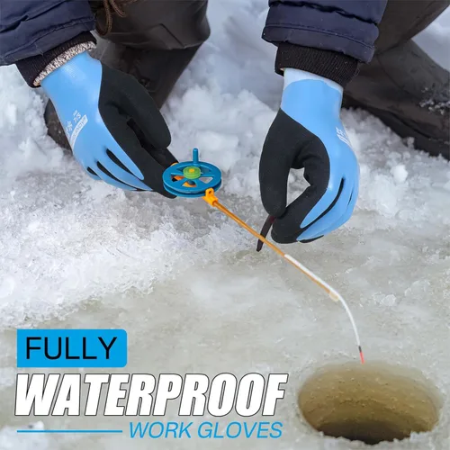 Vista 2 de HANDLANDY Waterproof Work Gloves for Cold Weather, Insulated Winter Work Gloves with Grip for Men Women - 2 Pair
