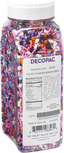 Vista 38 de DecoPac Rainbow Party Fusion Mix - Gránulos de caramelo en forma de 26 onzas en un recipiente de mano, decoraciones mágicas comestibles