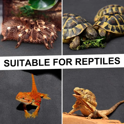 Vista 6 de Haull 4 piezas de alfombras de reptiles para mascotas, forro de sustrato de ropa de cama, suministros de forro de sustrato para jaula de reptiles