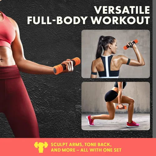 Vista 2 de Squatz Adjustable Dumbbell Set 70-140LB Adjustable Dumbbells For Home Gym, Anti-Slip Handle With Heavy‑Duty Plates, Exercise Fitness Dumbbells For