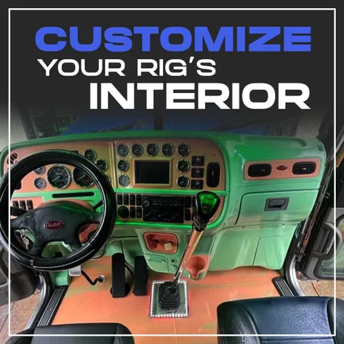 Vista 3 de Florida's Finest Custom Peterbilt 389 - Placa de cambio de cambios de plástico cromado Placa de repuesto de ajuste exacto Incluye control remoto