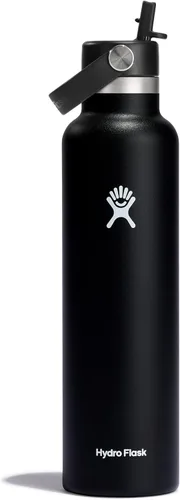 Vista 8 de Hydro Flask Botella de agua – Acero inoxidable aislado – Tapa flexible con pajita de boca estándar, antiderrames, a prueba de fugas y recargable