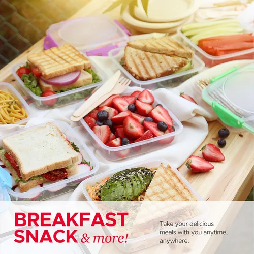 Vista 3 de Tafura Sandwich Containers Sandwich Box - Fiambreras sin BPA (morado, 2 unidades)