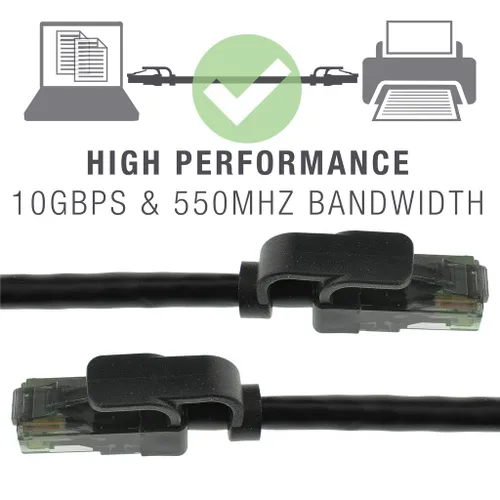 Vista 5 de Cable de conexión Ethernet Mediabridge CAT6 (0.91 m) Conectores RJ45 con contactos chapados en oro (10 Gbps)