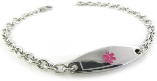 Custom Medical Alert Bracelet with Engraving 316L Steel