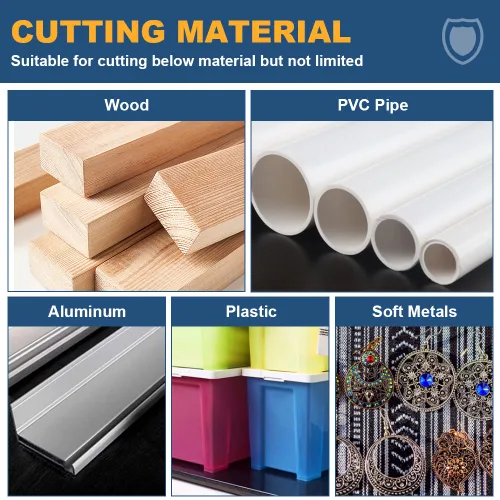 Vista 5 de Hojas de sierra para taladro Dremel 6 piezas de disco de sierra HSS con 2 piezas de vástago redondo de 1/8", 1 pieza de vástago redondo de 1/4