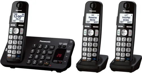 Teléfono inalámbrico digital de Panasonic., Negro