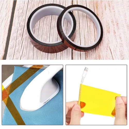 Vista 6 de Outus 2 rollos de cinta de sublimación de calor de 108 pies x 108 pies, poliimida resistente al calor para electrónica, impresoras 3D, manualidades