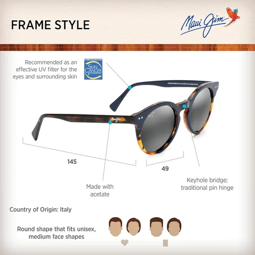 Vista 6 de Maui Jim Gafas de sol clásicas polarizadas para hombre y mujer