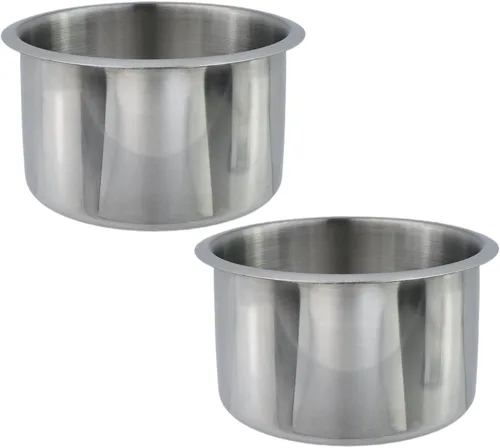 Vista 16 de Dnyta 2 piezas portavasos insertables de acero inoxidable de 3.2" x 2.2", repuesto de portavasos de metal para sofá reclinable, portavasos para mesa