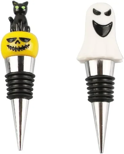 Tapón para botella de vino de Halloween, calabaza, gato negro, corchos, accesorios de vino para fiesta de Halloween, hogar, bar, decoración de vino