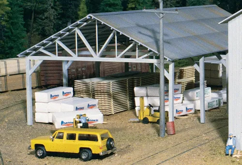 Vista 4 de Walthers, Inc. Kit de molino y cobertizo de planificación, 6 X 8 X 5-34" 15 X 20 X 5.6 in