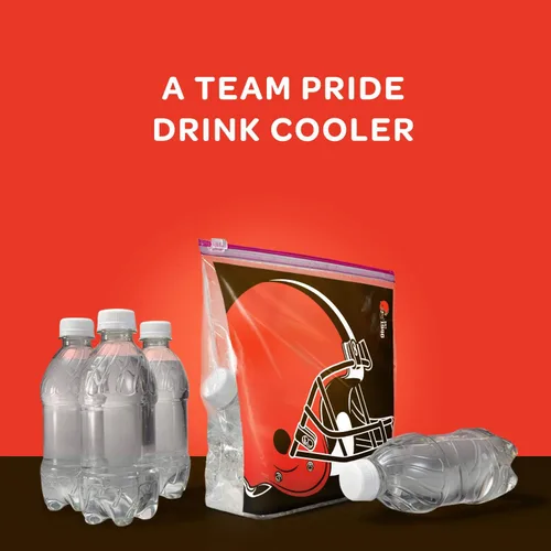 Vista 5 de Ziploc Bolsas de almacenamiento con cierre deslizante, con diseño de la NFL, galón, 305548, 1