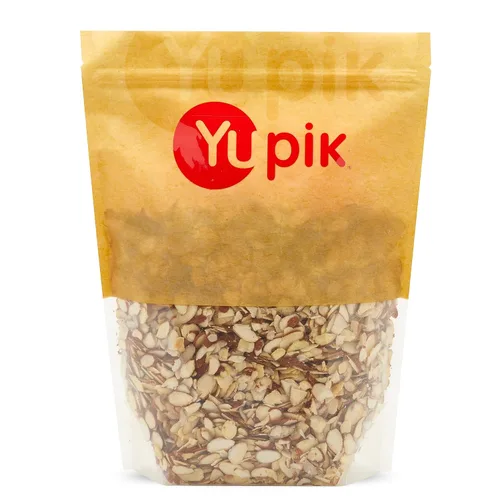 Yupik Almendras de California en rodajas con pieles, 2.2 libras, sin blanquear, sin gluten, Kosher, crudas, buena fuente de proteínas, fibra, hierro