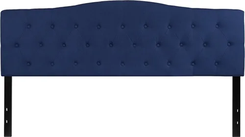 Vista 15 de BizChair Cabecero tapizado capitoné tamaño individual en tela blanca