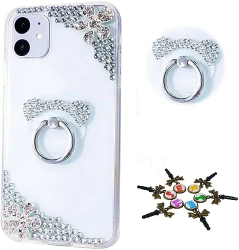 Vista 12 de STENES Sparkle - Funda para teléfono compatible con Samsung Galaxy Z Flip 2 5G - Elegante - Funda 3D hecha a mano con diseño de diamantes