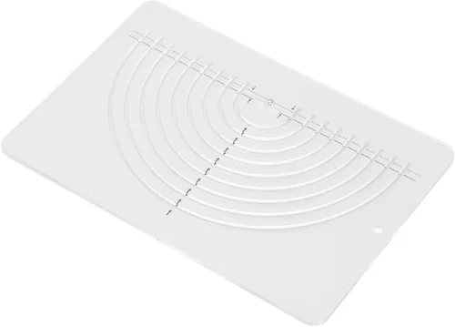 Vista 4 de Regla de acolchado circular, semicírculo, acrílico transparente, altamente precisa, amplia aplicación, plantillas de medición de costura, reglas