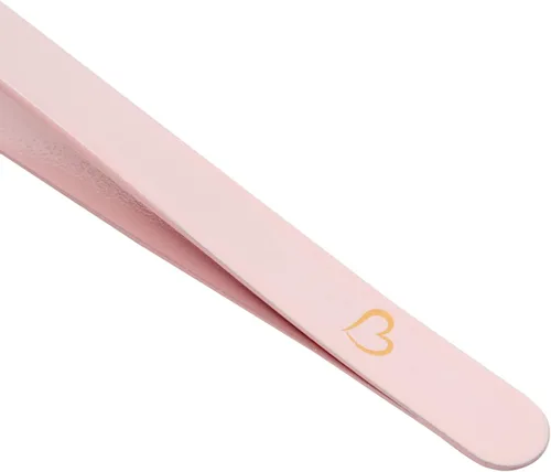 Vista 7 de Okuna Outpost Juego de pinzas de precisión de 6 piezas para extensiones de pestañas con estuche de almacenamiento (rosa claro) - Pinzas para pestañas