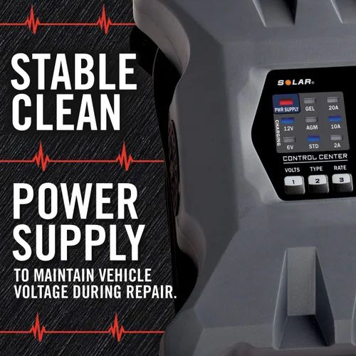 Vista 5 de Clore Automotive PL2320, cargador inteligente completamente automático de 20 amperios, cargador de batería de 6V y 12V, mantenedor de batería