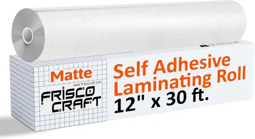 Vista 9 de Frisco Craft Rollo de laminado autoadhesivo transparente - Hojas de laminado autoadhesivo - Vinilo transparente para calcomanías, pegatinas y más