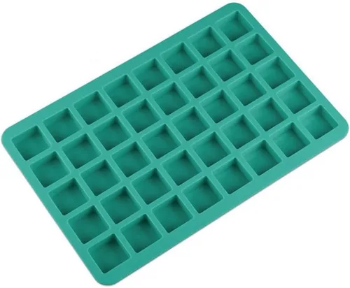 Mity Rain Moldes de silicona cuadrados de trufa de chocolate y caramelo duro de 40 cavidades