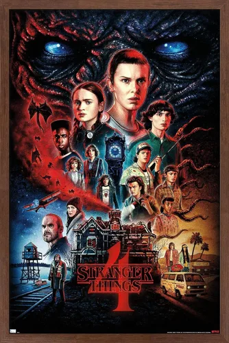 Vista 16 de Trends International Netflix Stranger Things: Season 4 - Póster de pared de una hoja, 14.725 x 22.375 pulgadas, versión enmarcada de madera
