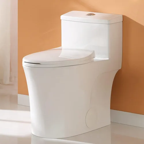 Vista 12 de HOROW T0338WB Inodoro Alargado de Una Pieza con Entrada Rugosa de 10", Inodoro Negro Mate con Cómodo Asiento de Altura de Silla ADA de 17.3