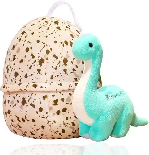 Vista 7 de Juguetes de Animales de Peluche de Dinosaurio, Pequeños Juguetes de Peluche de Dino Pterosaurio con Huevo de Dinosaurio Grande, Lindo Muñeco
