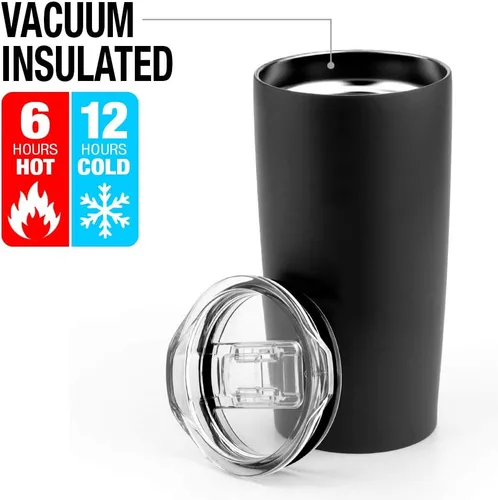 Vista 4 de Logovision Pink Floyd Dark Side Insanity - Vaso de acero inoxidable de 20 onzas, taza de viaje para café, aislada al vacío y doble pared con tapa