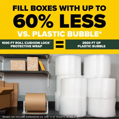 Vista 8 de Scotch Cushion Lock - Dispensador de envoltura protectora recargable, solución de embalaje sostenible para embalaje, envío y mudanza, para envoltura