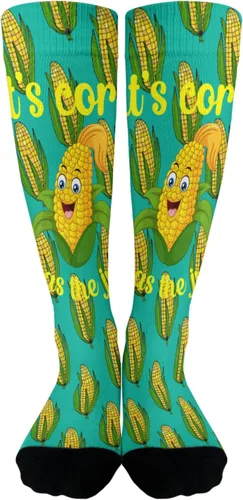 devor Calcetines de bota Calcetines de forro para jóvenes Calcetines de bota hasta la rodilla Calcetines de moda es maíz tiene el jugo Calcetín,