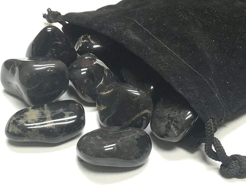 Vista 2 de Zentron Colección Cristal: Ónix Negro Rodado - Piezas de 1" (1 Libra)