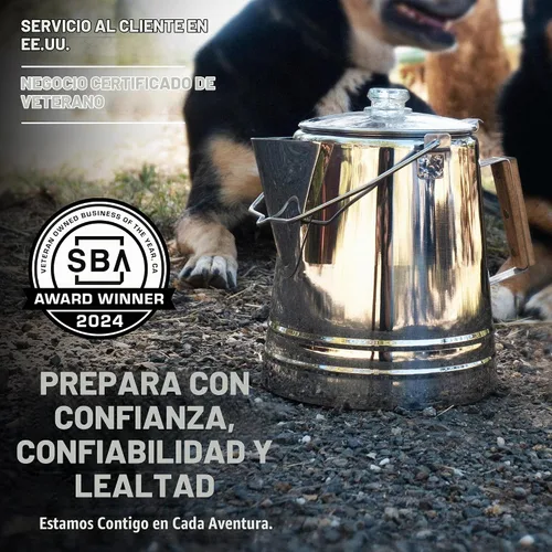 Vista 5 de COLETTI Cafetera de Café Percolador para Acampar Butte — Cafetera de Café Percolador, SIN Aluminio ni Plástico [14 Tazas]