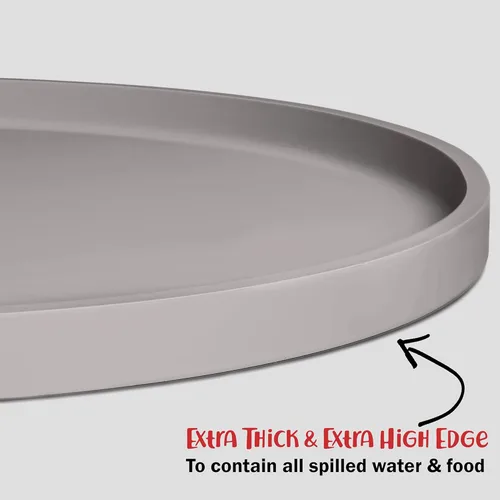 Vista 6 de DogBuddy Tapete de comida para perros, impermeable, tapete de silicona para cuencos de comida y agua, tapete antideslizante para alimentación