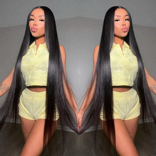 Vista 11 de DULOVE Pelucas de Encaje Frontal de Cabello Humano 13x4 Liso HD Encaje Frontal Transparente para Mujeres Pre Despuntadas Con Cabello de Bebé