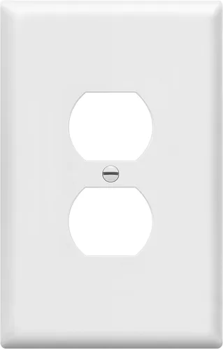 Vista 65 de ENERLITES Placa de pared dúplex para tomacorriente para receptáculos, cubierta de toma de corriente eléctrica jumbo, acabado brillante, de gran