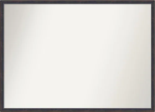 Vista 84 de Amanti Art Espejo de baño de bronce para sobre el fregadero, 25 x 26 pulgadas, espejo rectangular de bronce oscuro, marco de madera tradicional