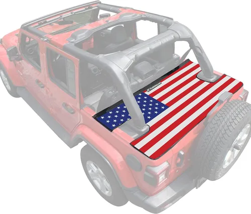 Vista 13 de Shadeidea - Cubierta tonneau para el Jeep Wrangler JK de 4 puertas, cubierta Ton para el maletero trasero del JKU (2007-2018), cubierta