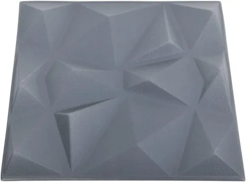 Vista 4 de CHARMMA Paneles de pared 3D 48 piezas 19.7"x19.7" Gris Diamante 129.2 ft²-3538