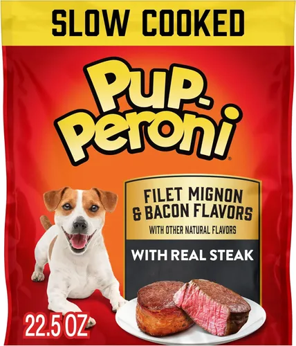 Vista 13 de Pup-Peroni Golosinas para perros, sabor original a tocino, 5.6 onzas (paquete de 8), hechas con tocino real