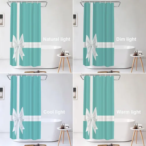 Vista 754 de Shrahala Father and Child Embracing No Hooks Shower Curtain with Snap in Liner Set, Tender Moment Captured Bathroom Décor Polyester Fiber Waterproof