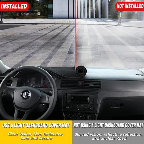 Vista 4 de TUCAREST Funda para salpicadero Compatible con 2014-2020 Nissan Rogue (T32) / 2017-2022 Rogue Sport S (No Rogue Select) Alfombrilla antideslizante