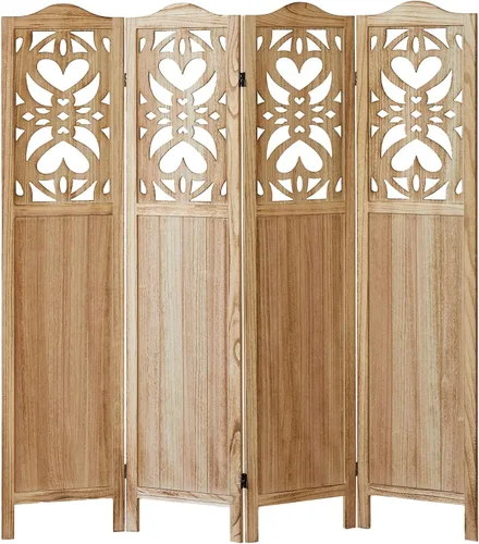 Vista 58 de Panel divisor de habitación de 4 paneles, pared divisora de habitación de 5.6 pies de alto y pantalla de privacidad plegable, panel divisor de pared