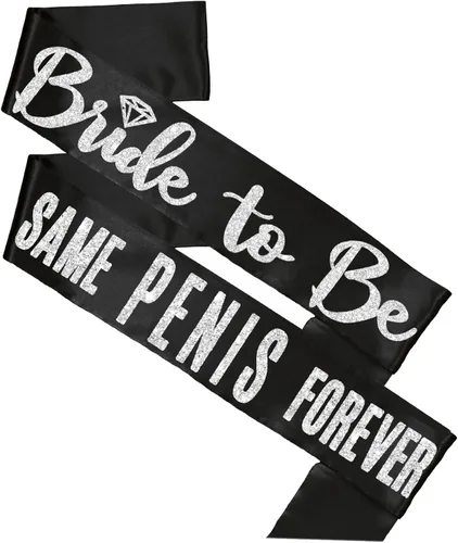 Vista 9 de Bachelorette Party Sashes Black - BRIDAL GRADE SATIN Bride to Be Sash - Funny Lingerie Shower Gifts