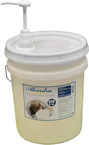 Free and Gentle - Detergente líquido hipoalergénico sin perfume, ultra concentrado, 640 onzas líquidas, cubo de 5 galones con bomba dispensadora