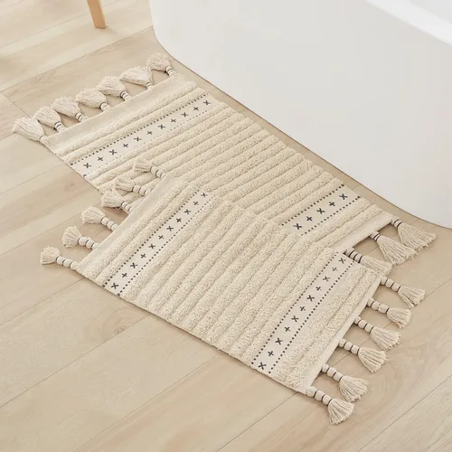 Vista 31 de Lucky Brand Alfombra Corredor Bohemia de Algodón con Flecos - 20' x 68" Alfombra de Baño Azul Aguamarina