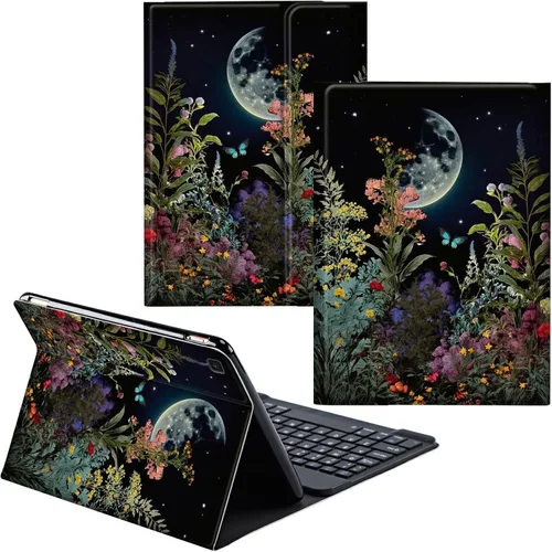 Vista 40 de Funda para Samsung Galaxy Tab S6 Lite 2022/2020 Teclado inalámbrico desmontable y cubierta de soporte de piel sintética Funda protectora