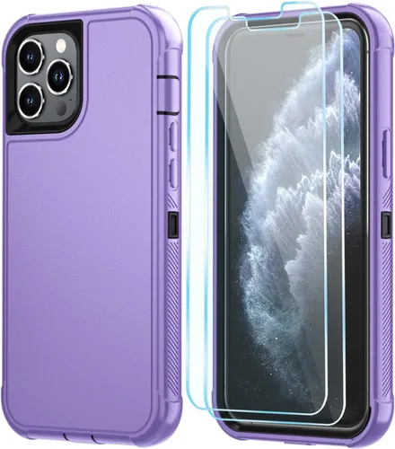 Vista 25 de SunStory Funda compatible con iPhone 11 con protector de pantalla HD, 3 capas de alta resistencia de cuerpo completo, funda protectora híbrida 3